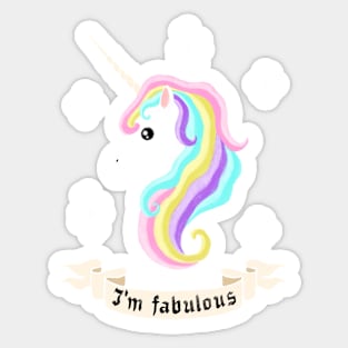 Fabulous unicorn Sticker